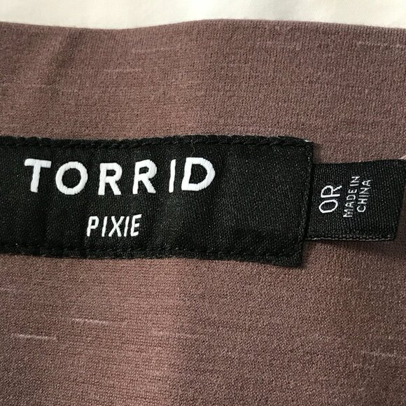 Torrid Pixie Pull On Pants Women L Purple Mid Rise Pocket Slimming Stretch 18294 - Picture 3 of 16